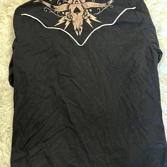 Western Black Jacket with Skull Design - Picture 2 of 8